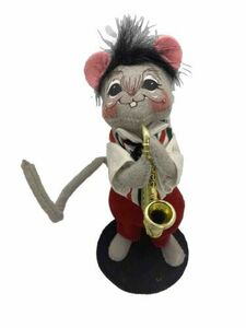 Annalee 2009 Jazzy Christmas Mouse with Sax 6&quot; 海外 即決