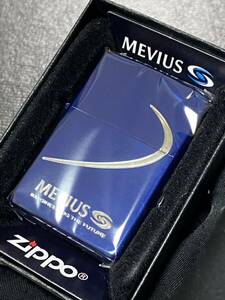 zippo メビウス 限定品 ブルー 希少モデル 2015年製 ④ MEVIUS シルバーインナー 2015年製 ケース 保証書付き 