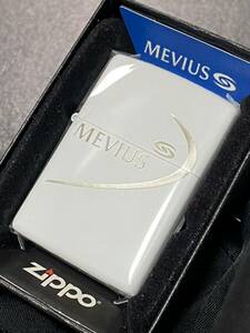 zippo メビウス 限定品 ホワイト 希少モデル 2016年製 ④ MEVIUS シルバーインナー 2016年製 ケース 保証書付き