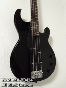YAMAHA BB434 ALL BLACK CUSTOM ヤマハ BBシリーズ BB400 4弦 エレキベース パッシブ フィンガーランプ付き