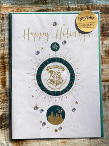 Harry Potter Happy Holidays Hogwarts Crest Card New In Package 海外 即決