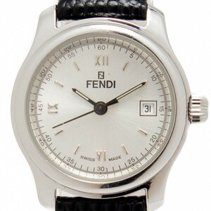 【美品】FENDI 210L レディース腕時計 フェンディ 白文字盤 新品ベルト