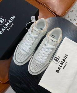 新品　BALMAIN　バルマン　メンズ　スニーカー　レザー　靴　スポーツシューズ　39-44　サイズ選択可能　3725