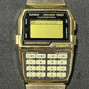 CASIO カシオ DATA BANK 150 データバンク DBC-1500 メンズ腕時計 クオーツ デジタル ゴールドカラー 動作未チェック