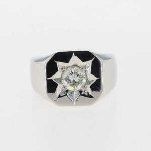 ダイヤモンド デザインリング プラチナ 指輪 リング 18号 Pt900 ダイヤモンド メンズ 【中古】