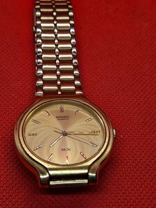 SEIKO メンズ腕時計 SX クォーツ アナログ セイコー ゴールドカラー B0689