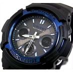 CASIO G-SHOCK カシオ Gショック ソーラー電波腕時計 アナデジモデル ブラック×ブルー 海外モデル AWG-M100A-1A