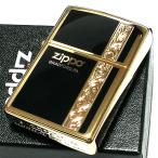 ZIPPO ライター ジッポ シンプル アラベスク ライン入り ロゴ 金 両面加工 ゴールド ブラック かっこいい メンズ ギフト プレゼント