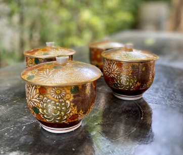 二手久谷烧茶杯煤炉代切入手,完美品相!